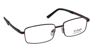 Image 2 of Bronze Rectangle Rimmed Eyeglasses (EW1030MFM1|53) from Titan Available at Titan Eye+