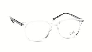 Image 2 of White Square Rimmed Eyeglasses for Men and Women from Rayban Available at Titan Eye+