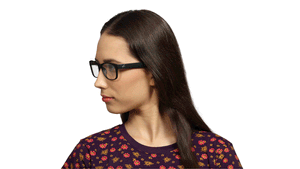 Image 2 of Black Oval Rimmed Eyeglasses (FT1002D1A1|50) from Fastrack Available at Titan Eye+