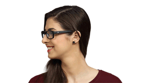 Image 2 of Black Rectangle Rimmed Eyeglasses (FT1003A1A1|53) from Fastrack Available at Titan Eye+