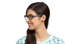Image 2 of Brown Oval Rimmed Eyeglasses from Fastrack Available at Titan Eye+