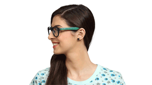 Image 2 of Black Wayfarer Rimmed Eyeglasses from Fastrack Available at Titan Eye+