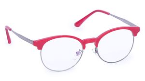 Image 2 of Red Clubmaster Eyeglasses for Men from Fastrack Available at Titan Eye+
