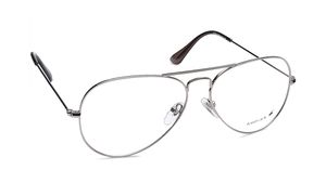 Image 2 of Silver Aviator Rimmed Eyeglasses (FT1081UFM6|56) from Fastrack Available at Titan Eye+