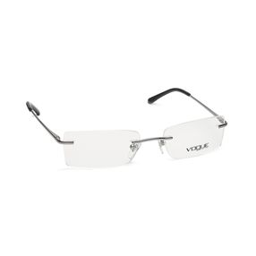 Image 2 of Silver Square Eyeglasses for Men from Vogue Eyewear Available at Titan Eye+