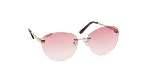 Image 2 of Brown Oval Sunglasses For Women from Titan Available at Titan Eye+