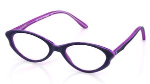 Image 2 of Purple Oval Rimmed Eyeglasses (L1553A1|43) from Titan Available at Titan Eye+