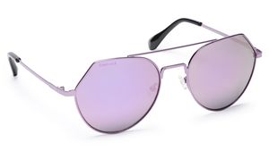 Image 2 of Gold Oval Women Sunglasses (M192PR3F|55) from Fastrack Available at Titan Eye+