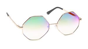 Image 2 of Gold Round Women Sunglasses (M210PK1F|53) from Fastrack Available at Titan Eye+