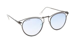 Image 2 of Gun metal Oval Women Sunglasses (M234PR1F|53) from Fastrack Available at Titan Eye+
