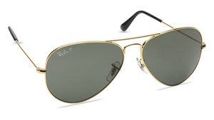 Image 2 of Green Aviator Sunglasses for Men from Rayban Available at Titan Eye+