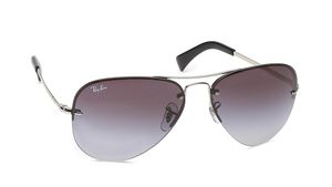 Image 2 of Grey Aviator Sunglasses for Men(RB3449I0038G59) from Rayban Available at Titan Eye+