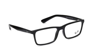 Image 2 of Black Rectangle Eyeglasses for Men from Rayban Available at Titan Eye+