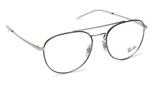 Image 2 of Black Round Rimmed Eyeglasses (RX6414298355|55) from Rayban Available at Titan Eye+