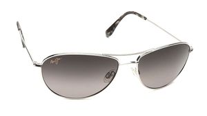 Image 2 of Grey Aviator Polarized Sunglasses for Men and Women from Maui Jim Available at Titan Eye+