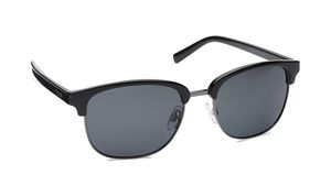 Image 2 of Black Clubmaster Polarized Sunglasses for Men from Polaroid Available at Titan Eye+