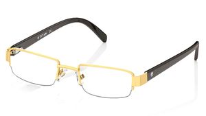 Image 2 of Gold Rectangle Semi-Rimmed Eyeglasses (T1783A1A1|52) from Titan Available at Titan Eye+