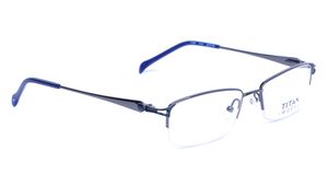 Image 2 of Blue Rectangle Eyeglasses for Women from Titan Available at Titan Eye+