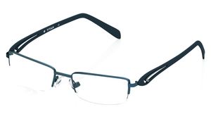 Image 2 of Blue Rectangle Semi-Rimmed Eyeglasses (T2045A1A1|50) from Titan Available at Titan Eye+