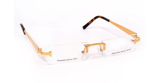 Image 2 of Gold Rectangle Eyeglasses for Men from Titan Available at Titan Eye+