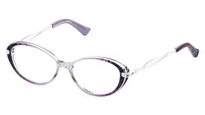 Image 2 of Silver Purple Cateye Rimmed Eyeglasses  (T2320B1A1|51) from Titan Available at Titan Eye+