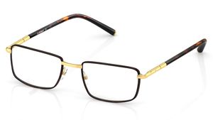 Image 2 of Gold Brown Rectangle Rimmed Eyeglasses  (T2322A1A1|52) from Titan Available at Titan Eye+