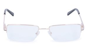 Image 2 of Gold Rectangle Semi-Rimmed Eyeglasses (T2323A1A1|52) from Titan Available at Titan Eye+