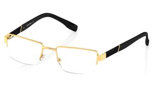 Image 2 of Gold Rectangle Semi-Rimmed Eyeglasses (T2345B1A1|52) from Titan Available at Titan Eye+