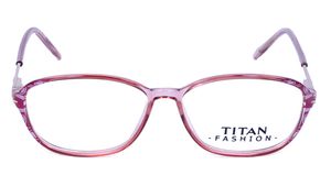 Image 2 of Maroon Wayfarer Rimmed Eyeglasses (T2387C1A1|50) from Titan Available at Titan Eye+