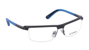 Image 2 of Grey Rectangle Eyeglasses for Men and Women from Titan Available at Titan Eye+