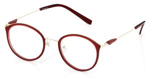 Image 2 of Red Round Rimmed Eyeglasses (T2439A1A1|48) from Titan Available at Titan Eye+