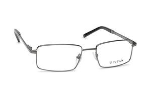 Image 2 of Gun Metal Rectangle Eyeglasses for Men from Titan Available at Titan Eye+