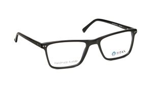 Image 2 of Black Rectangle Eyeglasses for Men from Titan Available at Titan Eye+
