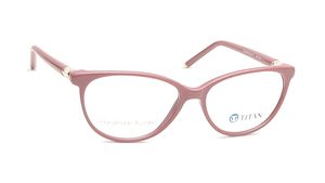 Image 2 of Pink Cateye Rimmed Eyeglasses  (TC1042WFP4LNUV|54) from Titan Available at Titan Eye+