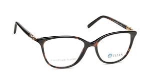 Image 2 of Brown Cateye Rimmed Eyeglasses  (TC1043WFP1MBRV|51) from Titan Available at Titan Eye+