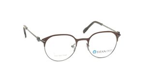 Image 2 of Brown Rimmed Unisex Eyeglasses (TC1095UFM1MBRV|50) from Titan Available at Titan Eye+