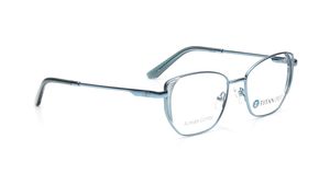 Image 2 of Green CatEye Eyeglasses for Women from Titan Available at Titan Eye+
