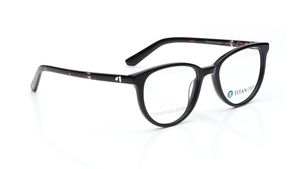 Image 2 of Black Round Eyeglasses for Women from Titan Available at Titan Eye+