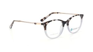 Image 2 of Blue Round Eyeglasses for Women from Titan Available at Titan Eye+