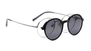 Image 2 of Grey Round Eyeglasses for Men and Women from Titan Available at Titan Eye+