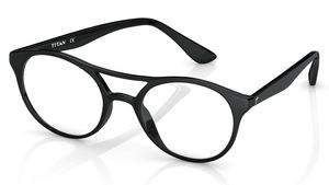 Image 2 of Black Phantos Eyeglasses for Men and Women from Titan Available at Titan Eye+
