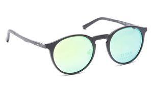 Image 2 of Green Round Eyeglasses for Men from Titan Available at Titan Eye+