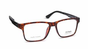 Image 2 of Havana Wayfarer Eyeglasses for Men and Women from Titan Available at Titan Eye+