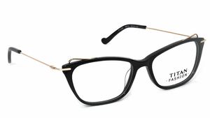 Image 2 of Black CatEye Eyeglasses for Women from Titan Available at Titan Eye+