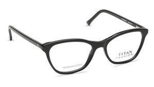 Image 2 of Black CatEye Eyeglasses for Women from Titan Available at Titan Eye+