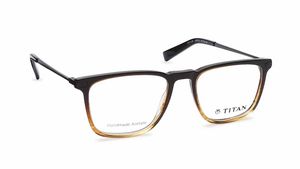 Image 2 of Brown Wayfarer Eyeglasses for Men from Titan Available at Titan Eye+