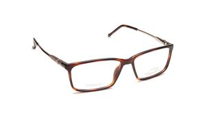 Image 2 of Brown Yellow Rectangle Rimmed Eyeglasses (TF1153MFC2|54) from Titan Available at Titan Eye+