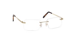 Image 2 of Gold Rimless Unisex Eyeglasses (TG029URMA1A|54) from Aristo Available at Titan Eye+