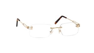 Image 2 of Gold Square Eyeglasses for Men and Women from Aristo Available at Titan Eye+