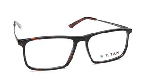 Image 2 of Black Rectangle Eyeglasses for Men and Women from Titan Available at Titan Eye+